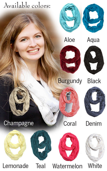 "I am a Daughter of God" Silk Infinity Scarf