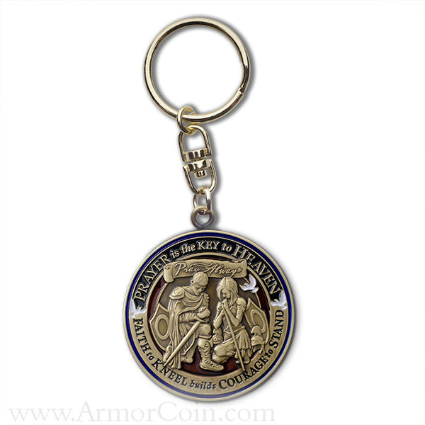 Prayer Swivel Key Chain Coin