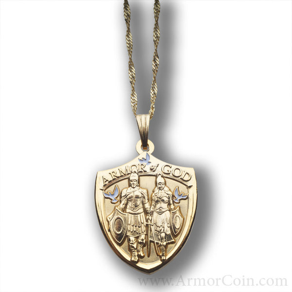 Armor of God Pendant Shield & Chain