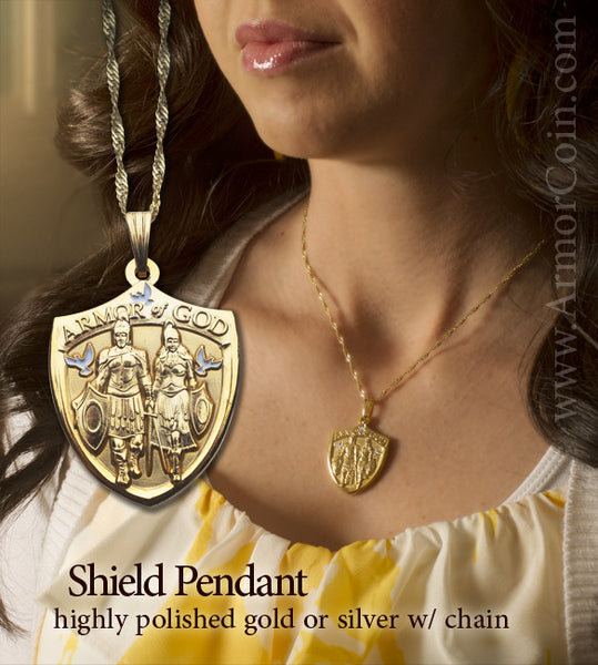 Armor of God Pendant Shield & Chain