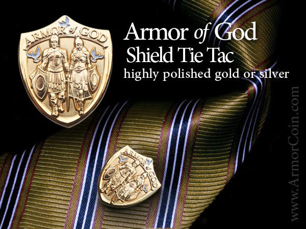Armor of God Shield Tie Tac